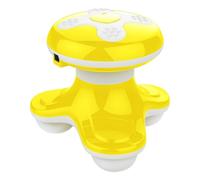 Mini Massager Portable Handheld Electric Vibration deep Tissue Impact Body Massager, Suitable for The Back, Neck, Hands, Shoulders, Powered by 3AAA Battery or USB Cable (Yellow)