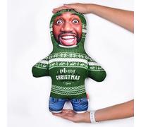 MINI ME! Green Merry Christmas Jumper Doll | Personalised Teddy | Novelty Gift of the Year Finalist | Approx 33cm x 46cm The Original Doll | Made in GB