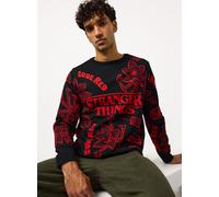 Mini Me Men's Stranger Things Black Crew Neck Jumper L