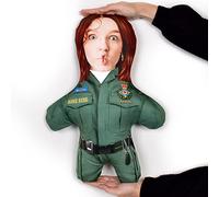 MINI ME! Paramedic Original Doll | Personalised Uniform Custom Plush Face Cushion | 33cm x 46cm British Made Gifts Teddy | Add Photo - Gift for Him, Her, Kids (Red)