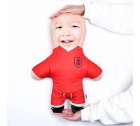 MINI ME! Personalised Create Your Football Kit Face Doll | Novelty Teddy Customise With Photo | 33cm x 46cm The Original Doll | Made in GB (Red)