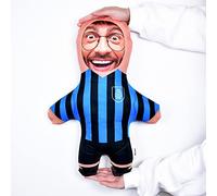 MINI ME! Personalised Create Your Football Kit Face Doll | Novelty Teddy Customise With Photo | 33cm x 46cm The Original Doll | Made in GB (Blue - Black Stripe)