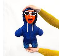 MINI ME! Personalised Plush Add Photo Face Cushion Teddy | Novelty Gift of the Year Finalist | Approx 33cm x 46cm The Original Made in GB (Dark Blue)