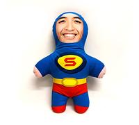 MINI ME! Personalised Superhero Doll | 33cm x 46cm The Original Custom Face Doll Kids Cushion | Add Photo of Face | Novelty Customised Kids Gift Idea| British Made Gifts 5* Reviews