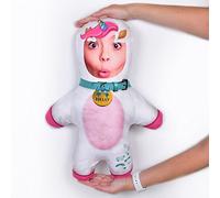MINI ME! Unicorn Custom Cushion | Personalised Face Cushion Add Photo | Novelty Plush Gift Idea | Choose Pink or Blue | 33cm x 46cm The Original British Made Gifts