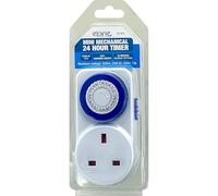 Mini Mechanical 24 Hour Timer - Multi Purpose, Kitchen Cooking Appliance | Plug In, Preparation, Baking, Setting, Kitchenware Accessory, Lightweight