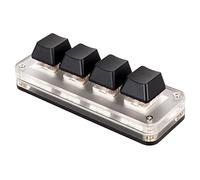 Mini Mechanical Gaming Keyboard, Mechanical Gaming Macro Keypad Hotswap Red Switch Customized Knobs USB Mini Keypad, OSU Keypad, for PC Gaming Office Work (4 Keys)