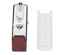 Mini Mechanical Metronome, Portable Traditional Device for Piano Ukulele Guitar Violin, Adjustable Speed 60 208 Beats, Clear Loud Sound with Five Pointed Star Amplifier (Wine red)