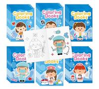 Mini Medical Coloring Books for Kids - 24Pcs Bulk Doctor Nurse Theme Coloring Booklet Medical Theme DIY Art Drawing Book for Toddlers Party Favors Gifts Classroom Reward Home Art Activity Supplies