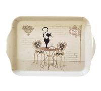 Mini Melamine Tray Cat at a Café Terrace