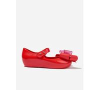 Mini Melissa Girls Mini Ultragirl Fab Bow Ballerinas in Red - Red - EU 19 - 20 UK 3 - 4
