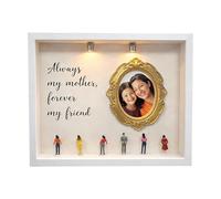 Mini Memory Frame, Vintage Photo Display Kit, Box with Light Function, Decorative Souvenir Museum Frame, Elegant Gift with Party Style, Sofa Bed, Home Decor, Woman,