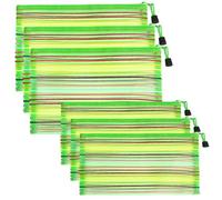 Mini Mesh Pouches 4 Pack, Small Mesh Bags with Zipper Nylon Makeup Pouches Bag Insert Diaper Inside Bag Organizers Home Organizing Size See Through Cute Colors (6 Pack Makeup Nylon Mesh Green)