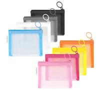 Mini Mesh Pouches 4 Pack, Small Mesh Bags with Zipper Nylon Makeup Pouches Bag Insert Diaper Inside Bag Organizers Home Organizing Size See Through Cute Colors (8 Pack Mini 8 Colors)