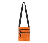 Mini Messenger Shoulder Bag Travel Work Basic Plain Small Item Bag Crossbody Passport Pouch Festival Secure Zip Pockets School College Adjustable Shoulder Straps Orange 14cm (W) x 18cm (L)