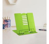 Mini Metal Book Stand Reading Book Holder Lightweight Cook Book Stands Portable Textbook Holders Adjustable Recipe Document Stand Tablet Music Book Stands&Holders (Green)