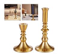 Mini Metal Candle Holder for Thin Candles Small Candlestick Stand with Sturdy Base to Hold Pillar Candles Safely for Home Decoration (L)