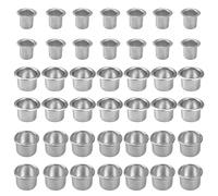 Mini Metal Candle Holders, 42Pcs Creative Candle Cups Holders, Silver Aluminum Candelabra, Candlestick Holder for DIY Candle Making, Birthday, Thanksgiving, Valentine's Day, Christmas Decoration