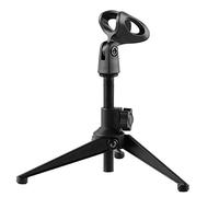 Mini Metal Desktop Microphone Stand for Shure SM58 BETA58 PG58 BETA57A Microphone, Folding Microphone Table Tripod Microphone Stand with Microphone Clip