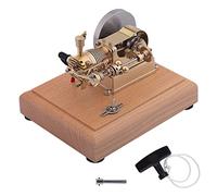 Mini Metal Engine Model, 1.6CC Hit and Miss Engine Mini Horizontal Single Cylinder Four Strokes Gasoline Engines, Internal Combustion Engine Mechanical Educational STEM Toy