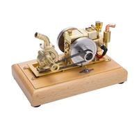 Mini Metal Engine Model, 1.6CC Retro Four-stroke Water-cooled Gasoline Engines with Impeller Pump, Internal Combustion Engine Mechanical Educational STEM Toy