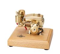 Mini Metal Engine Model, 1.9CC Horizontal Single-cylinder Four-stroke Gasoline Engines Model Kit, Internal Combustion Engine Mechanical Educational STEM Toy