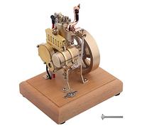 Mini Metal Engine Model, 2.6CC Vertical Single Cylinder Four Strokes OHV Gasoline Engines, Internal Combustion Engine Mechanical Educational STEM Toy