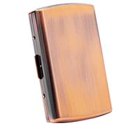 Mini Metal Migarette Mase - for Women and Men, Portable Double-Sided Spring Clip Can Hold Up to 12 Ordinary 85mm Short Cigarettes, Can Not Be Placed The Credit Card Inside! (Antique Copper)