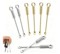 Mini Metal Snuff Spoon, 8 PCS Tiny Spoons for Powder Measuring, Small Spoon