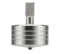 Mini Metal Spinning Top, Funny Desktop Gyro, Kill Time Reduce Stress ADHD Toys, Perfect Balance, Precision CNC Machined from A Solid Block of 304 Stainless Steel (Silver Style 4)