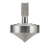 Mini Metal Spinning Top, Funny Desktop Gyro, Kill Time Reduce Stress ADHD Toys, Perfect Balance, Precision CNC Machined from A Solid Block of 304 Stainless Steel (Silver Style 1)