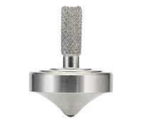 Mini Metal Spinning Top, Funny Desktop Gyro, Kill Time Reduce Stress ADHD Toys, Perfect Balance, Precision CNC Machined from A Solid Block of 304 Stainless Steel (Silver Style 3)