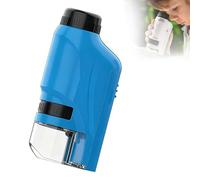 Mini Micro scope, 2026 New Portable Pocket Micros cope with Adjustable Zoom 60-120x Magnifying Glass, Handheld Microscope Miniscope with LED Lights Educational Science Kit (Blue B)