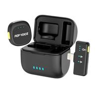 Mini Microphone for iPhone 14/13/12, Lightning Wireless Mic with Noise Cancellation, 48KHz 16-Bit, 20H Battery, 164ft Range, Magnetic & Clip Lavalier Microphone for Video Recording, YouTube, Tiktok