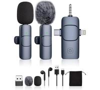 Mini Microphone for Iphone/Camera/Android/Pc/Ipad,Wireless Lavalier Microphone,Portable Mini Mic Small Tiny Usb Clip on Microphones Streaming Lav Lapel for Video Recording,Podcast,Tiktok,Youtube