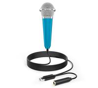 Mini Microphone for iPhone iPad Small ASMR Tiny Microphone for Voice Video Recording Singing, Vlogging, Podcasting YouTube (1 PCS Blue)
