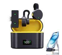 Mini Microphone,Lapel Microphone Wireless with Charging Case | Plug-Play Electronics Audio Accessories for Vlog Streaming Interviews Street Reporting Video Recording