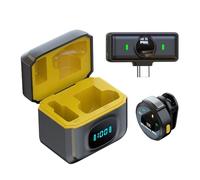 Mini Microphone,Magnetic Clip on Microphone - Noise Cancelling 12H Battery Life Lapel Speaker for Social Live Video Singing Media Camera Filming