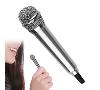 Mini Microphone Portable Tiny Mini Microphone with Wire Small Vocal Mic Chatting and Singing for Mobile Phone Laptop Notebook Silver, Mini Microphone