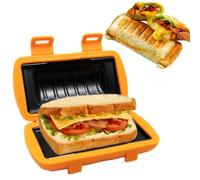 Mini Microwave Toastie Sandwich Maker, Microwave Sandwich Maker with Removable Non-Stick Plates,Panini Press & Grilled Cheese,Quick Cooking and Easy Cleaning, Maker for Home Kitchen,Office,Dormitory