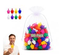 Mini Middle Finger Tiny Hands, Colorful Flip The Bird Finger Puppets, 50/100 Pack Adult Gag Gift, White Elephant Stocking Stuffer, Office Prank Desk Decor, Party Favors