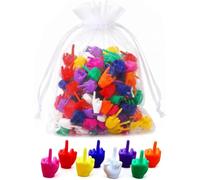 Mini Middle Fingers, 200 PCS Colorful Flip the Bird Tiny Hands, Gag Gifts for Adults, Christmas White Elephant, Stocking Stuffers, Office Prank, Desk Decor