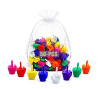 Mini Middle Fingers, 50 Pcs Funny Colorful Novelty Gag Gift, Middle Finger Gifts for Adults, Colorful Flip the Bird Tiny Hands for Adults, Secret Santa Christmas White Elephant Stocking Filler