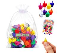 Mini Middle Fingers,Colorful Flip the Bird Tiny Hands Gag Gift (100PCS) | Multi size Funny Rude Hand Desk Decor,Durable PLA Material,8 Vibrant Hues, for Office Pranks, Party Favors, and Desk Decor
