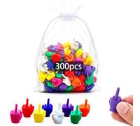 Mini Middle Fingers, Colorful Flip the Bird Tiny Hands Gag Gift (300pcs)