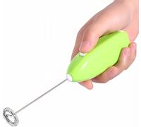 Mini Milk Frother Electric Egg Beater, Coffee Blender Handy Stainless Steel Stand, Automatic Milk Foam Maker Whisker for Coffee Lattes Cappuccino Matcha and Hot Chocolate, Kitchen Gadgets (Green)