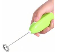 Mini Milk Frother Electric Egg Beater, Coffee Blender Handy Stainless Steel Stand, Automatic Milk Foam Maker Whisker for Coffee Lattes Cappuccino Matcha and Hot Chocolate, Kitchen Gadgets (Green)
