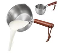 Mini Milk Pan 150ml SUS316 Stainless Steel with Pouring Lip | Induction & All Hob Compatible Small Saucepan for Milk, Baby Food, Hot Oil, Boiling Eggs
