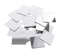 Mini Mirror Stickers, 25 Pcs 2 x 2 Inch Acrylic Adhesive Tiny Square Mirror Small Mirrors for Crafts, DIY Projects Supplies, Home Bathroom Wall Table Decoration