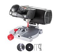 Mini Miter Saw 90W Electric Table Saw 7800rpm 0-45° Adjustable 50mm/16 Blades of Steel and Resin with 1/2inch Cutting Depth for Wood Copper Aluminum Hobby Craft Black